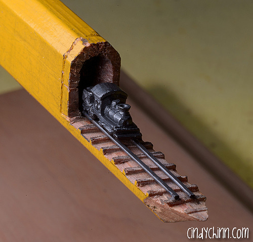 Cindy Chinn's intricate pencil carvings