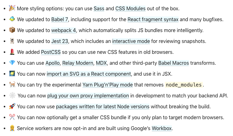 Create React App 2.0: Babel 7, Sass, and More – React Blog