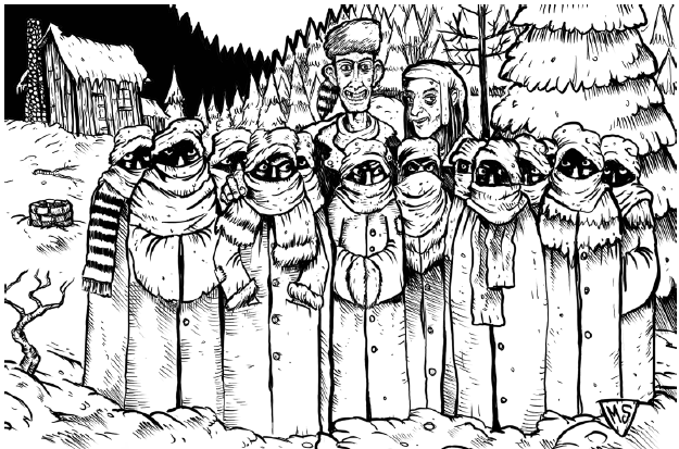 Hank and Lottie Hendershot and their 13 “children” Hank and Lottie Hendershot and their 13 “children”