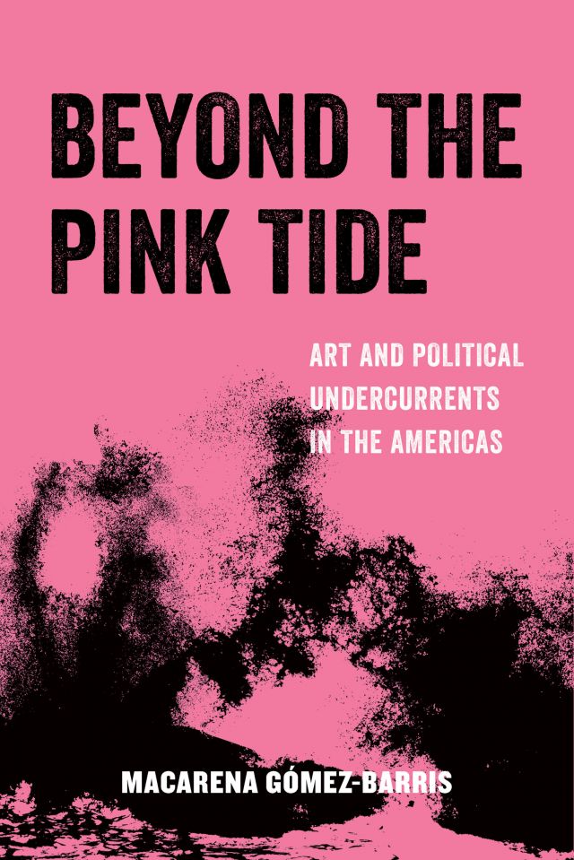 book cover pink background with black writing that reads Beyond the Pink Tide