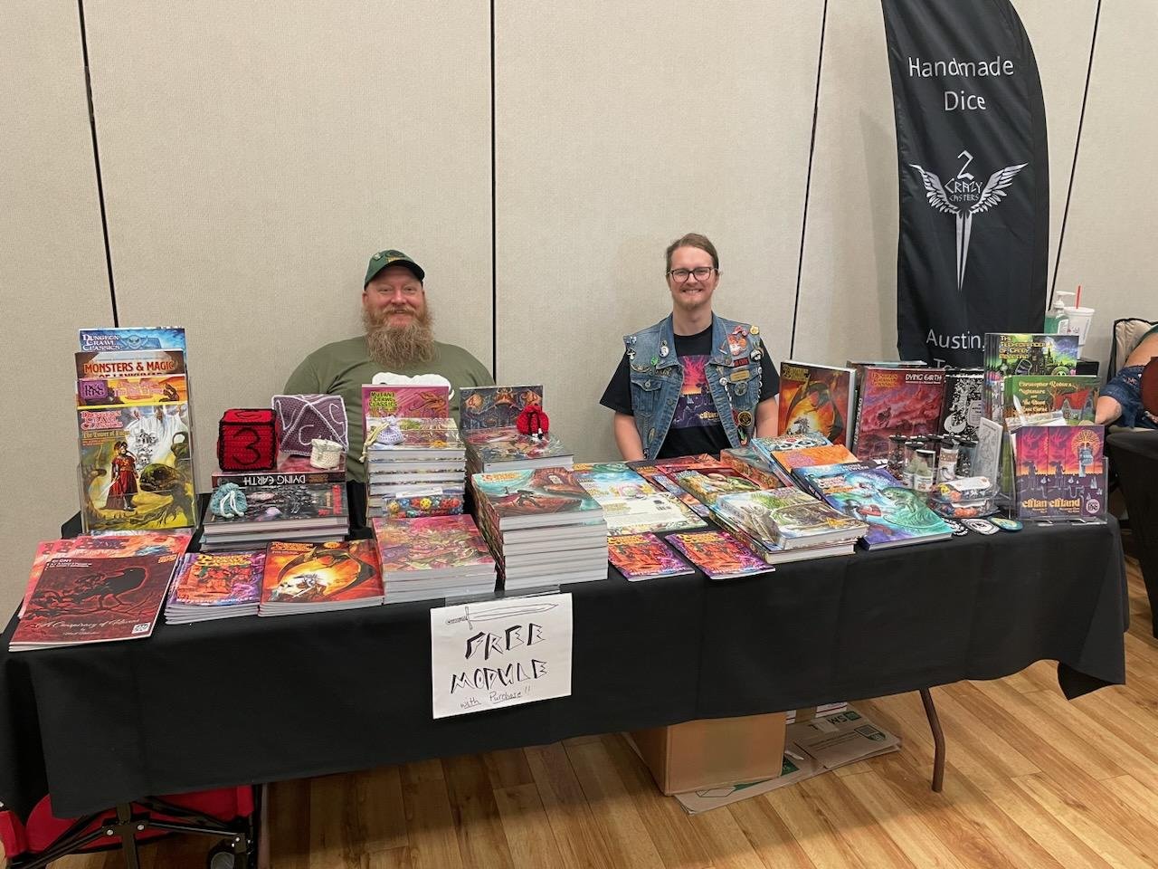 The booth at Lone Star Game Expo '23 The booth at Lone Star Game Expo '23