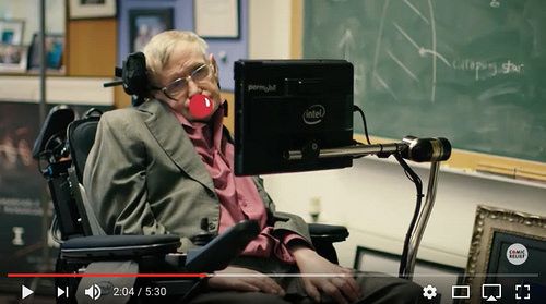 still from "Stephen Hawking's New Voice" [click to view]