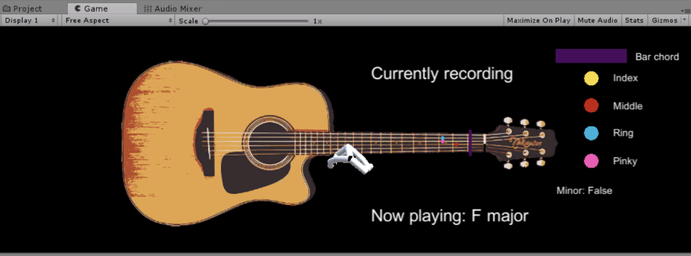 a picture of the airguitar interface