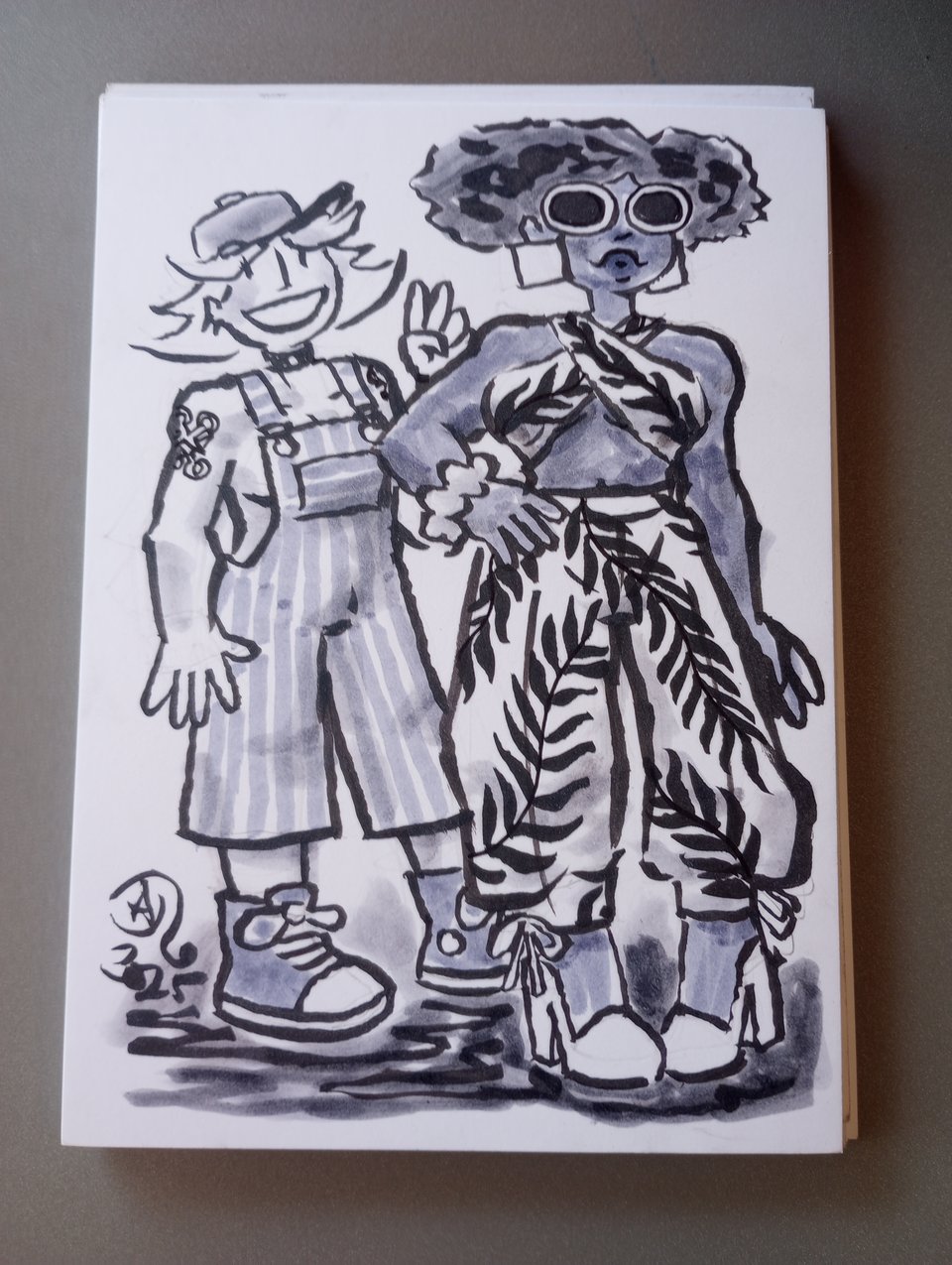 Tina and Ellie outfit drawing