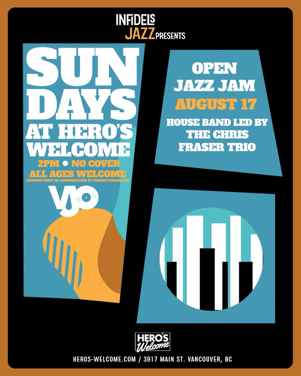 Open Jazz Jam with host Chris Fraser Trio at Hero’s Welcome