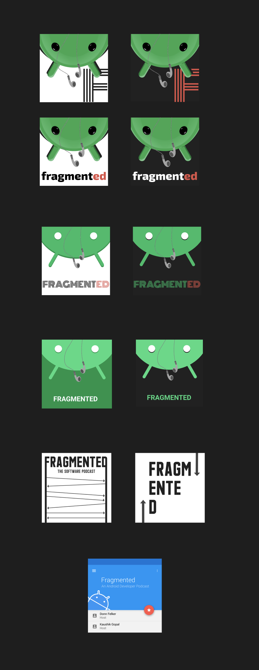 Fragmented Logo evolution