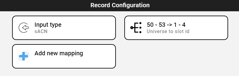 Record Configuration