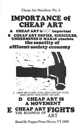 Cheap Art Manifesto No. 3