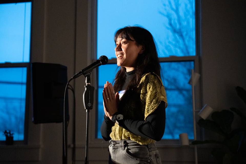 Livvy telling a story.