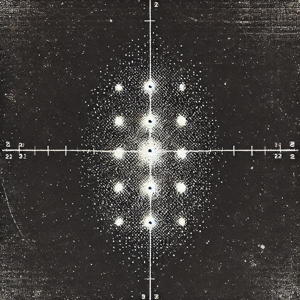 Imagen astral capturada por un radar en baja resolución, una anomalía misteriosa. Generada por Dall-E 3