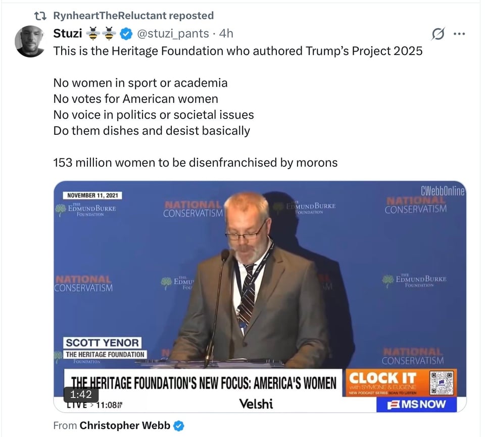 Women voters are in the sight of the Heritage Society.