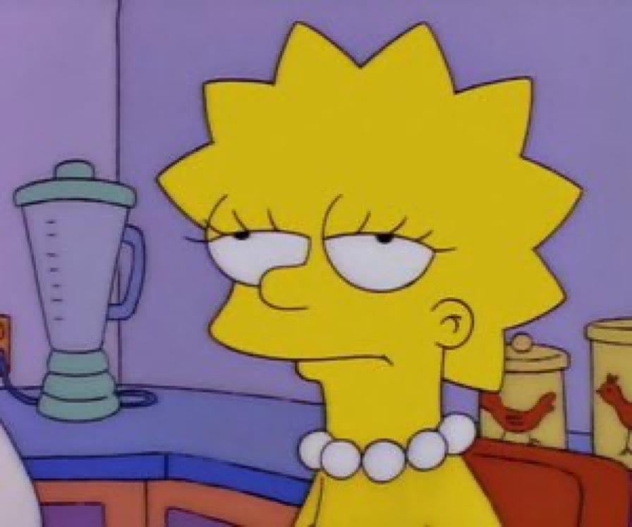 Lisa Simpson rolling her eyes
