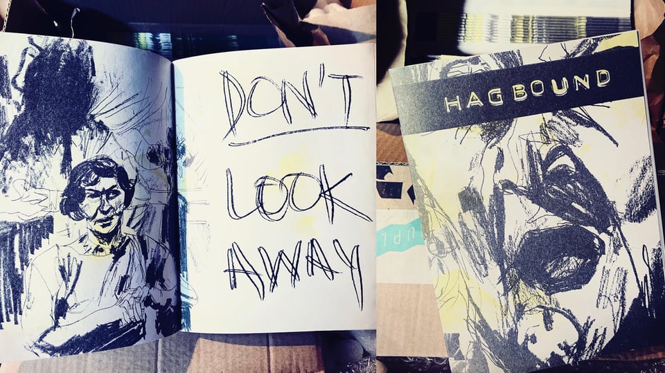 Photos of Lucy's new zine HAGBOUND