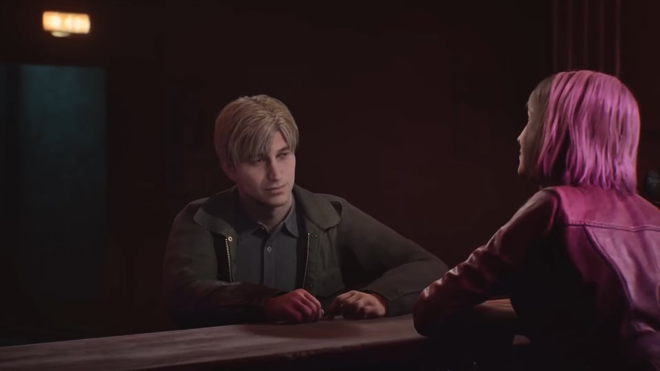 James and Maria sitting at a bar together