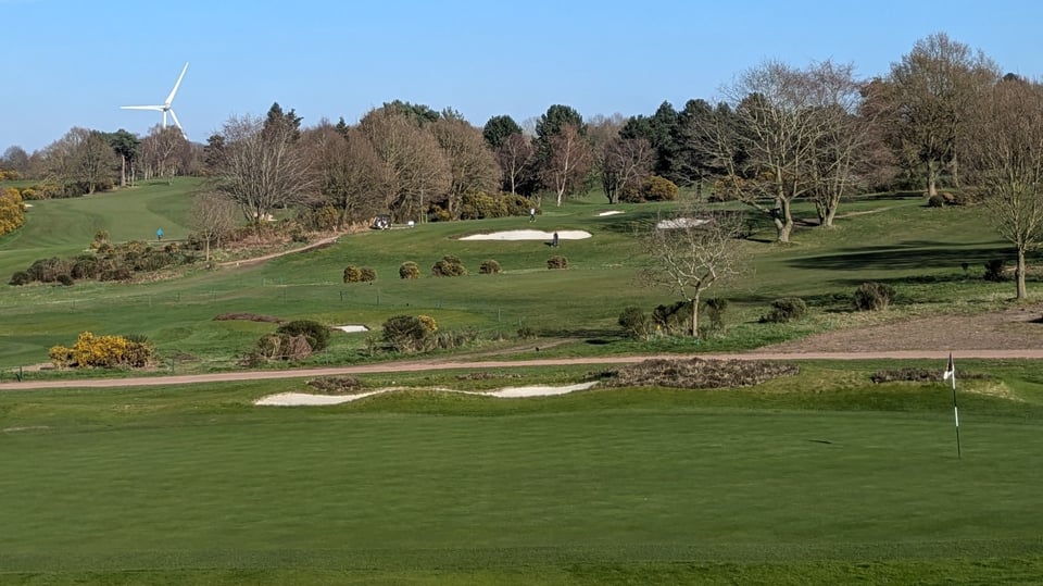 Worksop from the back of the 18th green