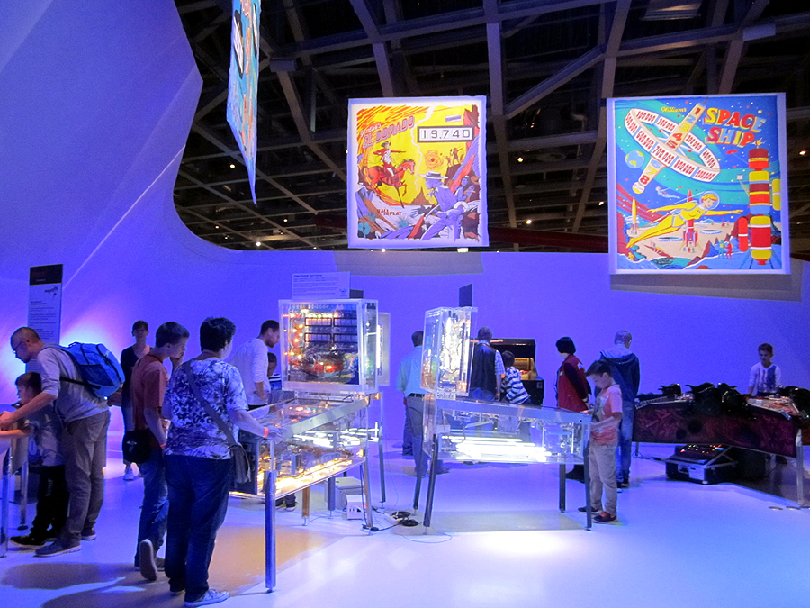 Creative pinball projects at the exhibition Ausgeflippt in Germany 2015.