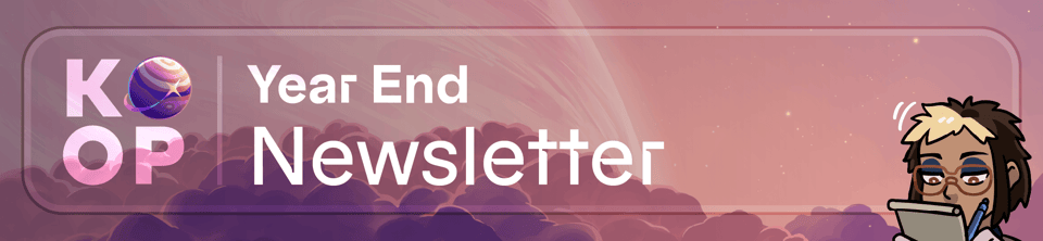 A banner that reads KO_OP Year End Newsletter
