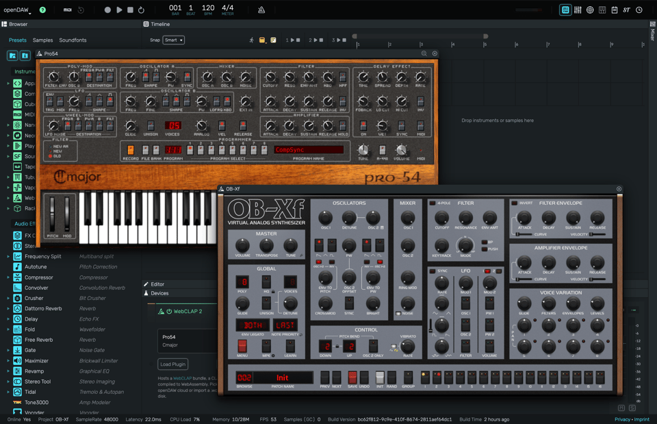 openDAW now runs WebCLAP plugins