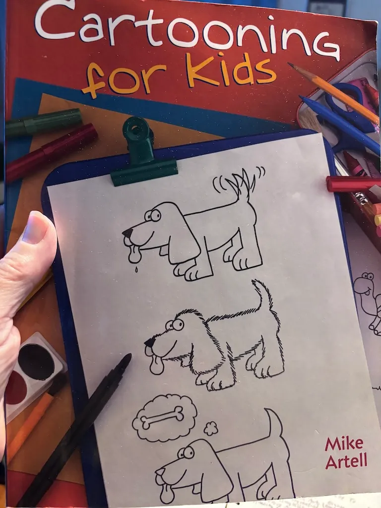 cover of cartooning for kids book