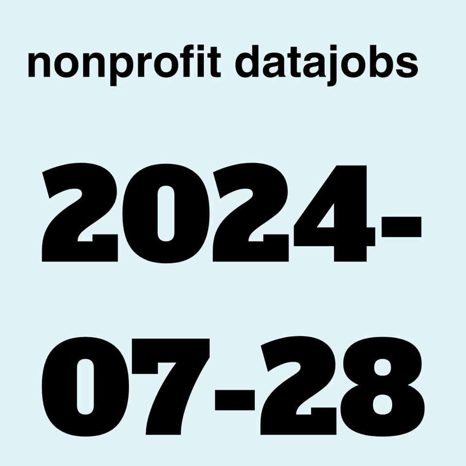 nonprofit datajobs 2024-07-28