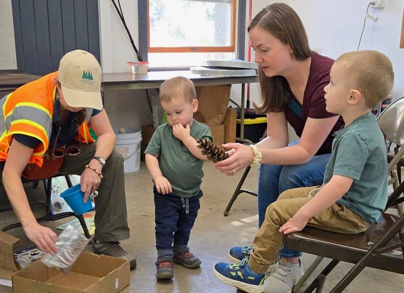 The topic of the park’s September Nature Explorers class for preschoolers was seeds. Henry and Luke, two wee nature lovers, and their mom were captivated by interpretive naturalist Sara Holger’s presentation before we headed outside to hunt for real seeds, plentiful on that beautiful, sunny day. Sara’s final class of 2024 will be held at 10 a.m. Tuesday, Oct. 8, at the park’s main picnic shelter; it will focus on trees. This year’s Nature Explorers classes have been great successes. Bring your little ones by Oct. 8, and watch for our schedule next year! / Photo by Pamela Miller