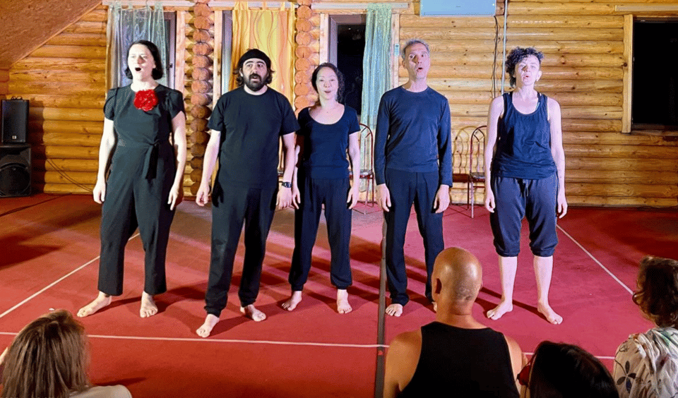 teachers performance at the playback theatre camp