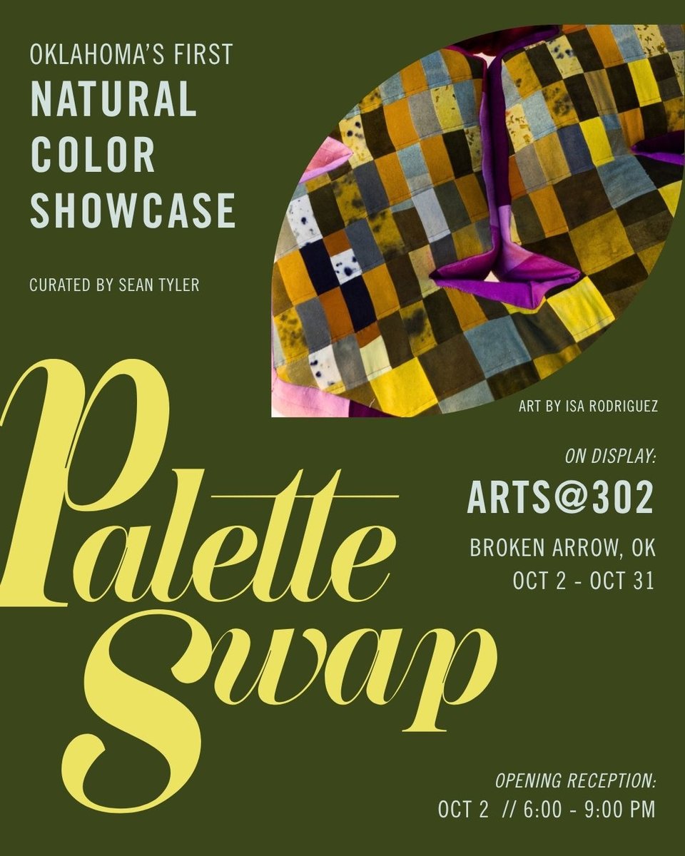 Promotional flier for the Palette Swap exhibition.