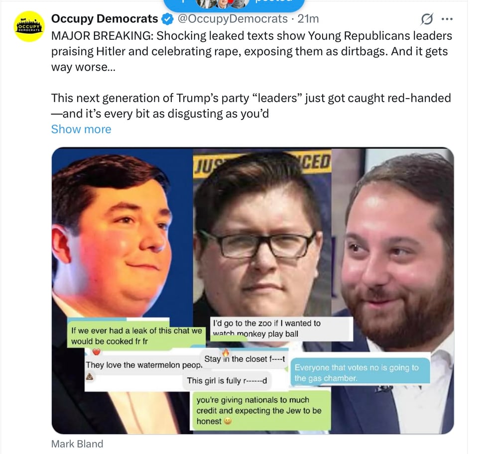 Racist, sexist, white boy  Republican talk.