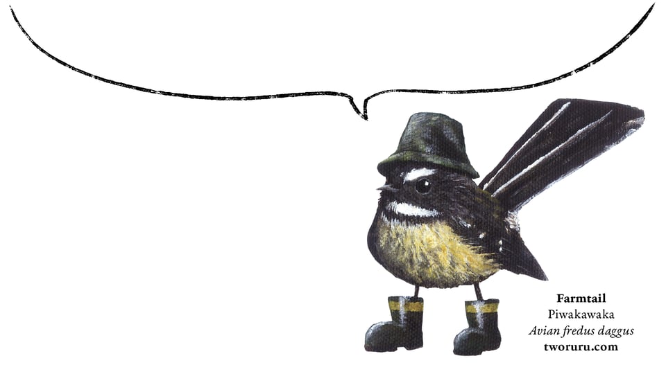 a cute lil farmtail with a speech bubble over its head