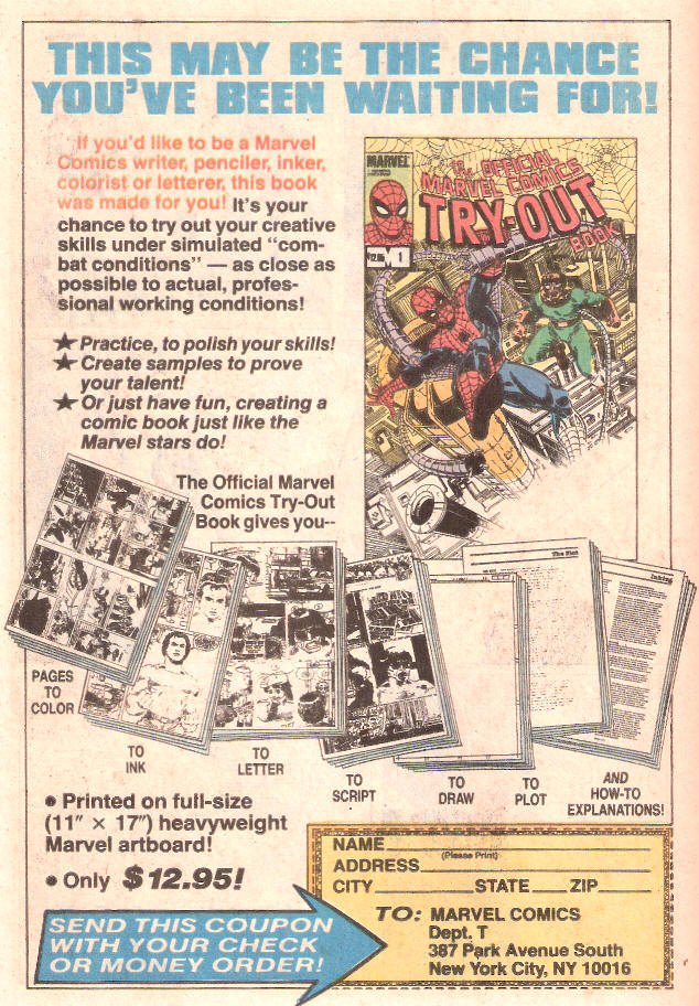 Official Marvel Comics Try-Out Book cover art