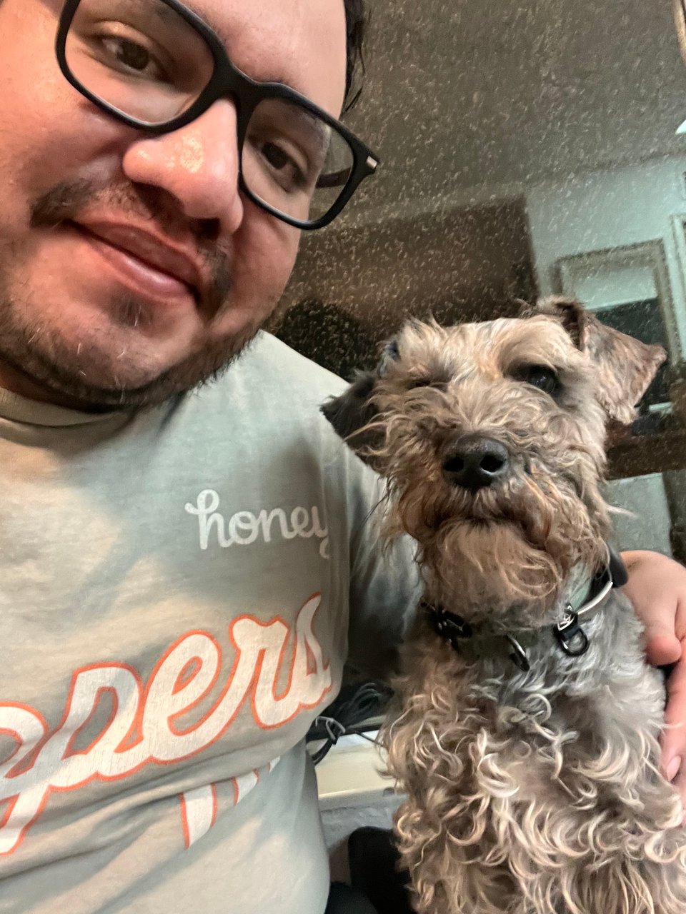 henry with a cool dog