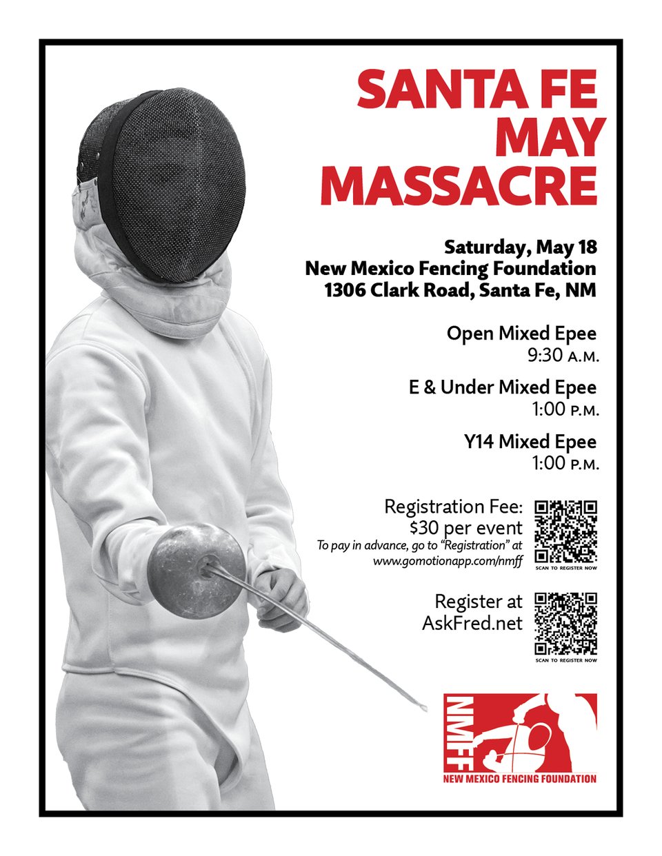 Registration for May 18 tournament