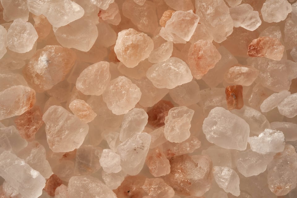 Up close shot of a pile of salt crystals