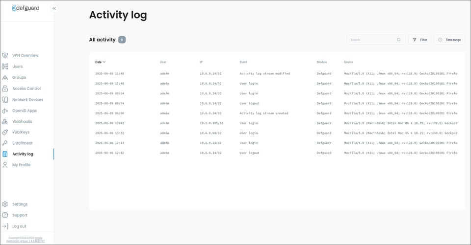 Defguard v1.4 Stable ad 1.5 alpha + mobile!