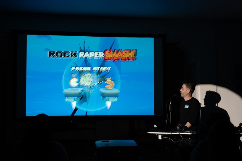 Patrick presenting at In The Making.