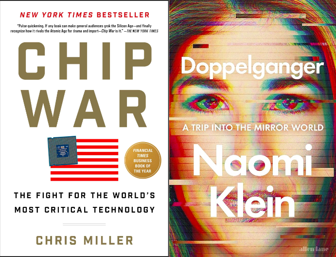 The covers of Chip War and Doppelganger