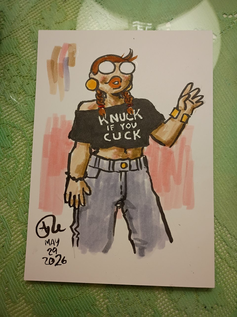 A drawing of Val from Meeting Comics
