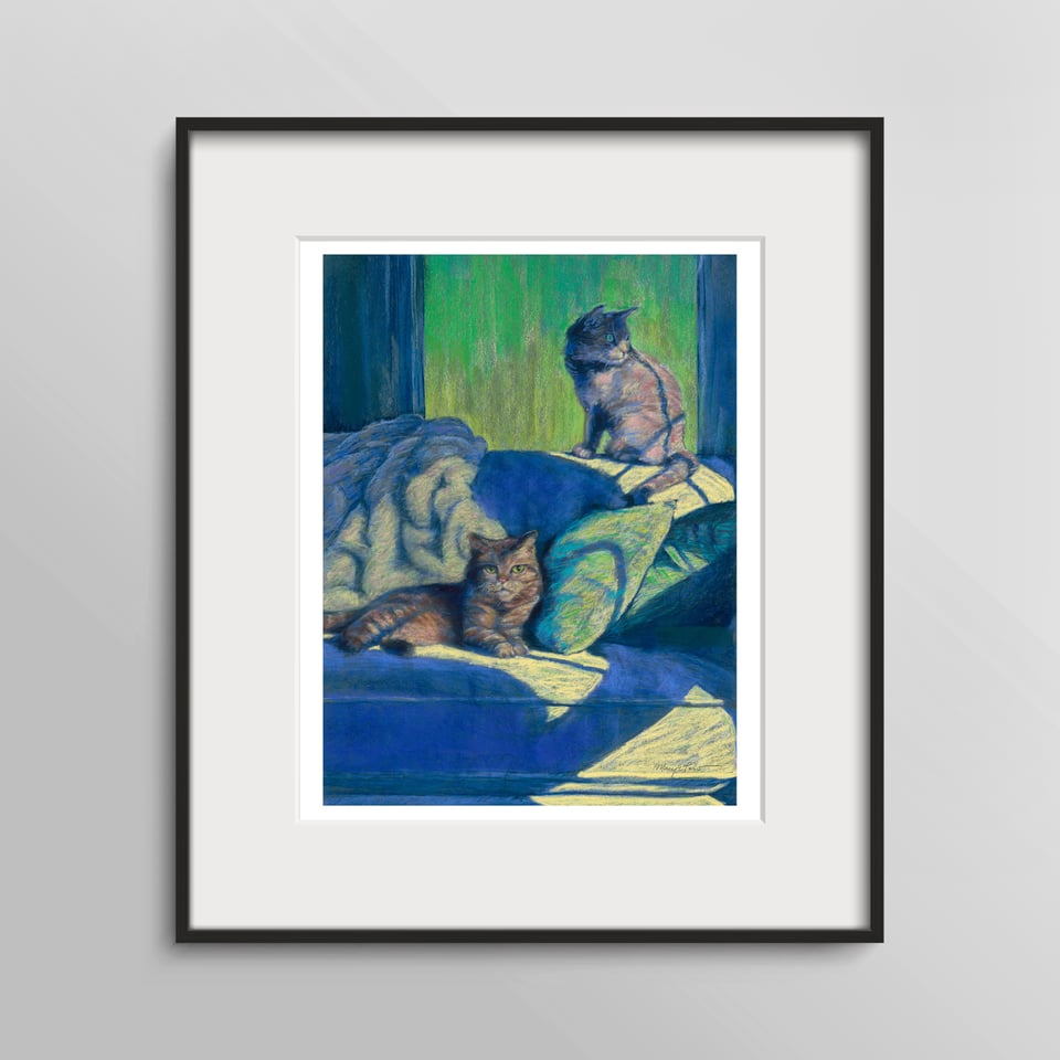 artwork framed on a wall