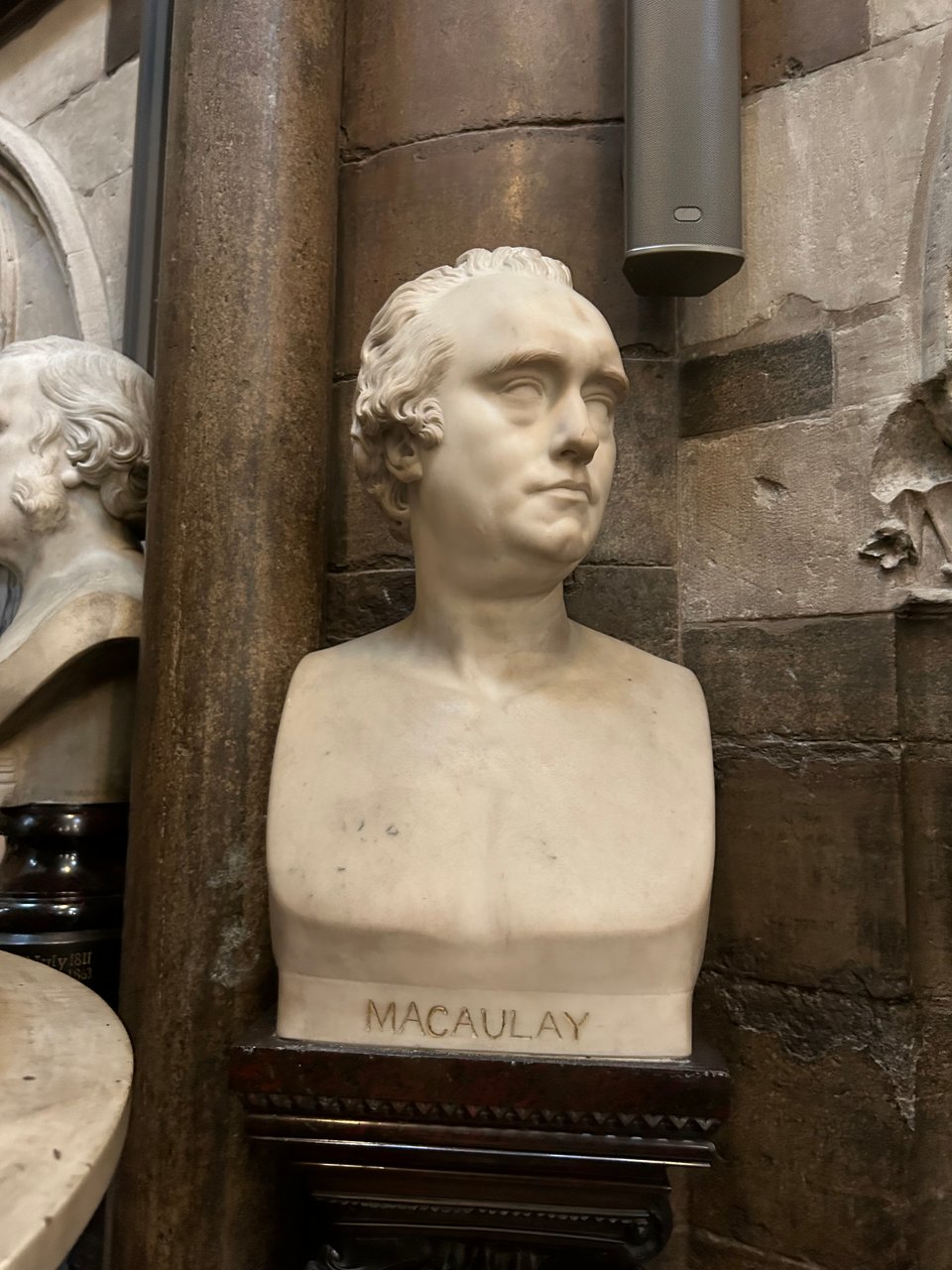 Bust of Thomas Babington Macaulay in Westminster Abbey