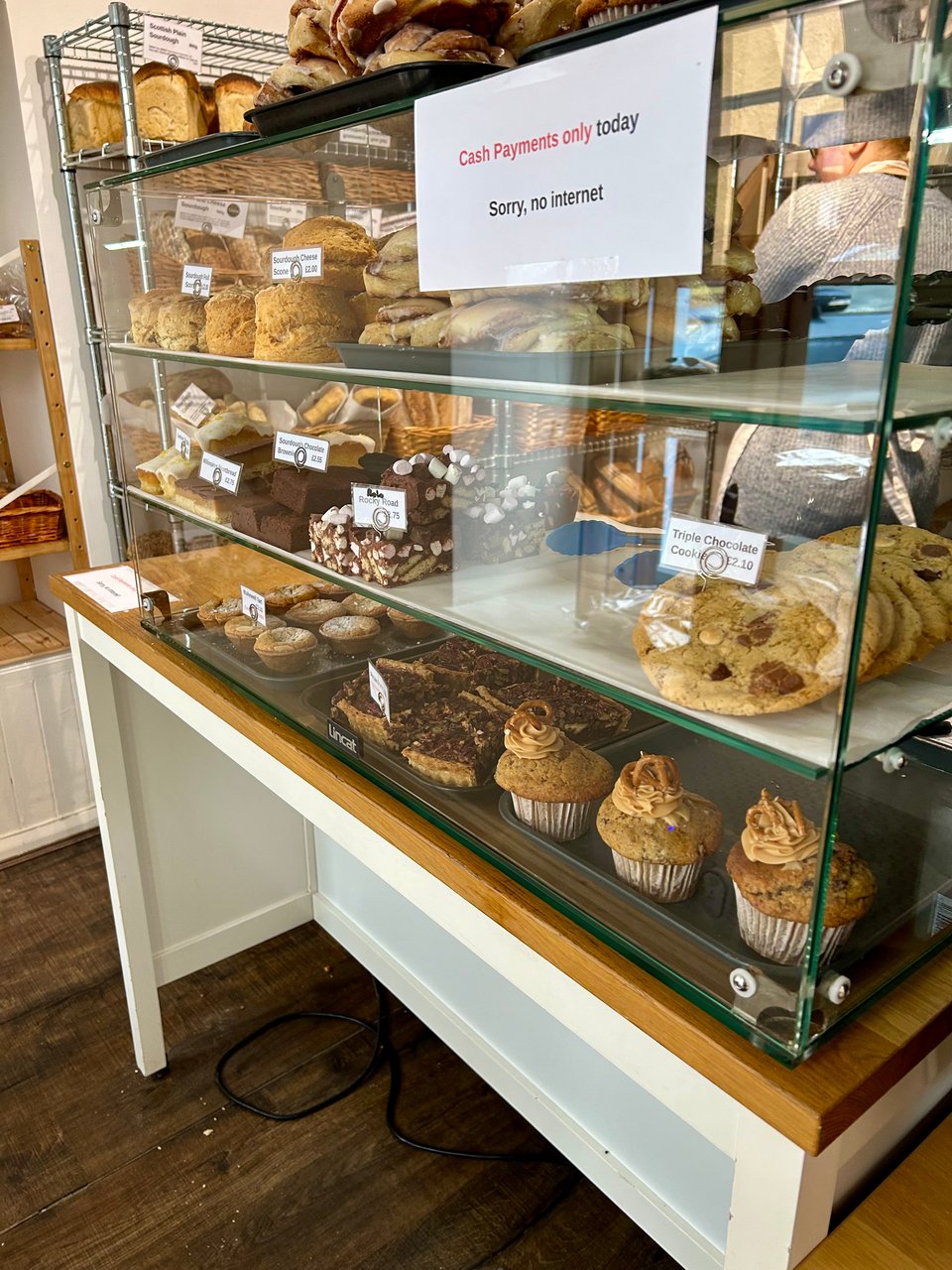 Another counter at The Fat Batard showing more sweet and savoury baked goods. Image by Rowan Ambrose.