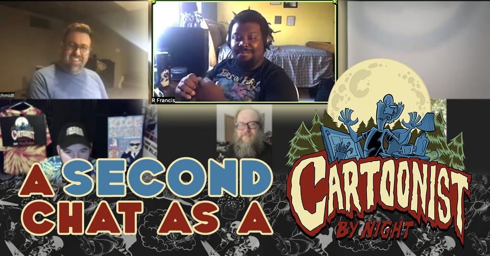 Click to see Mastafran's interview at the Cartoonist By Night Podcast