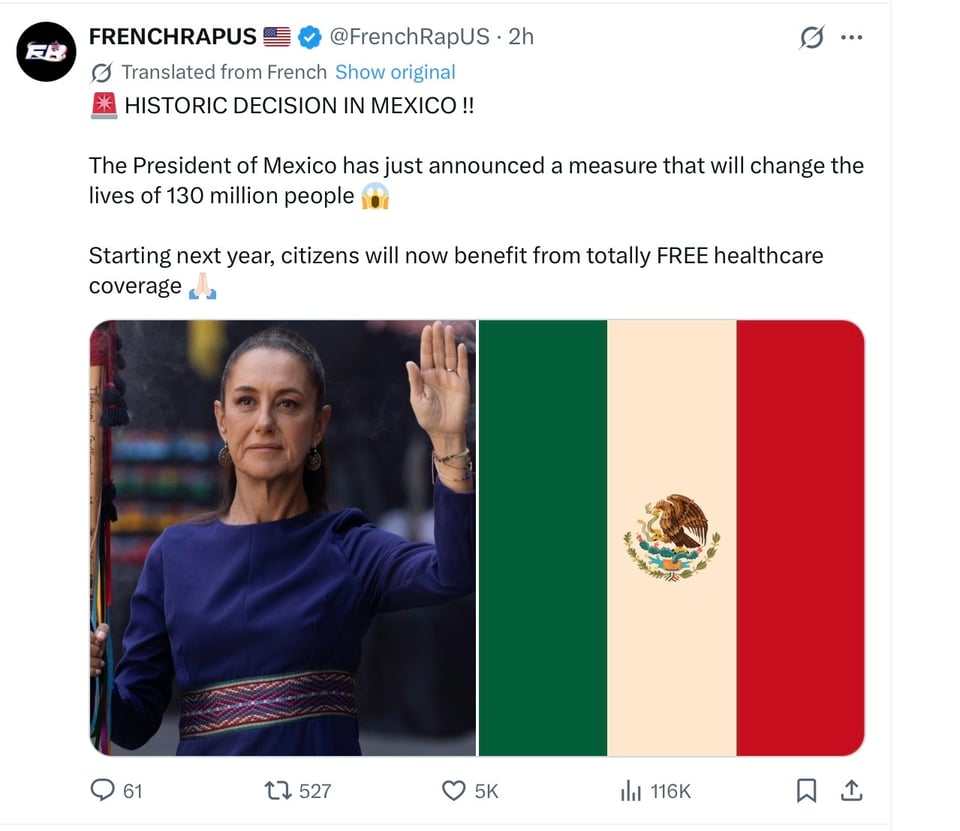 Mexico has free health care
