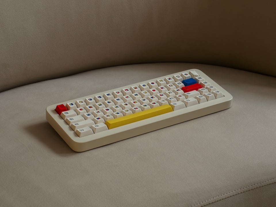 a keyboard on top of a chair