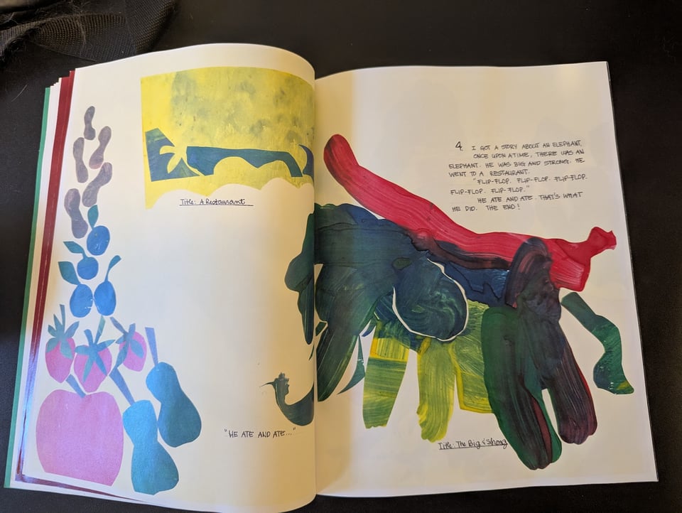 A child's rendition of an elephant