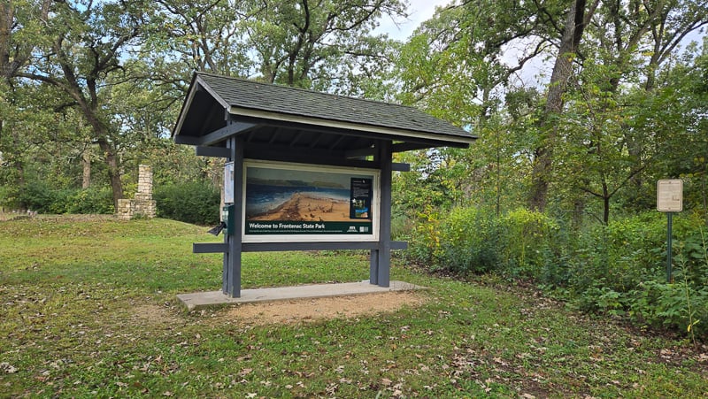 Bell Museum diorama as an informational display at the Sand Point trailhead parking lot. / Photo by Janet Malotky