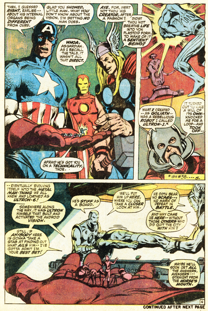 The aforementioned Avengers #93 page.
