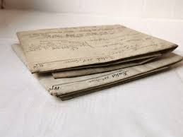 some ancient documents, probably from the 1870s