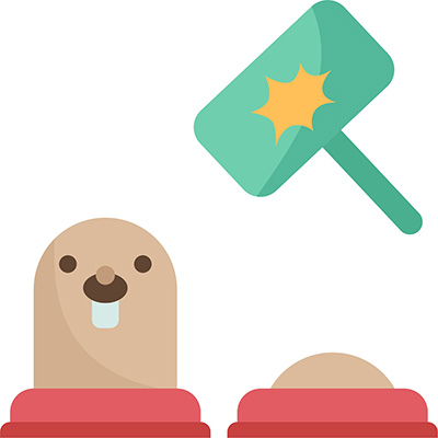 Illustration of Whack a Mole game