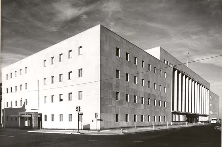 1962 photograph of the Federal Building and United States Courthouse, Oklahoma City, Oklahoma