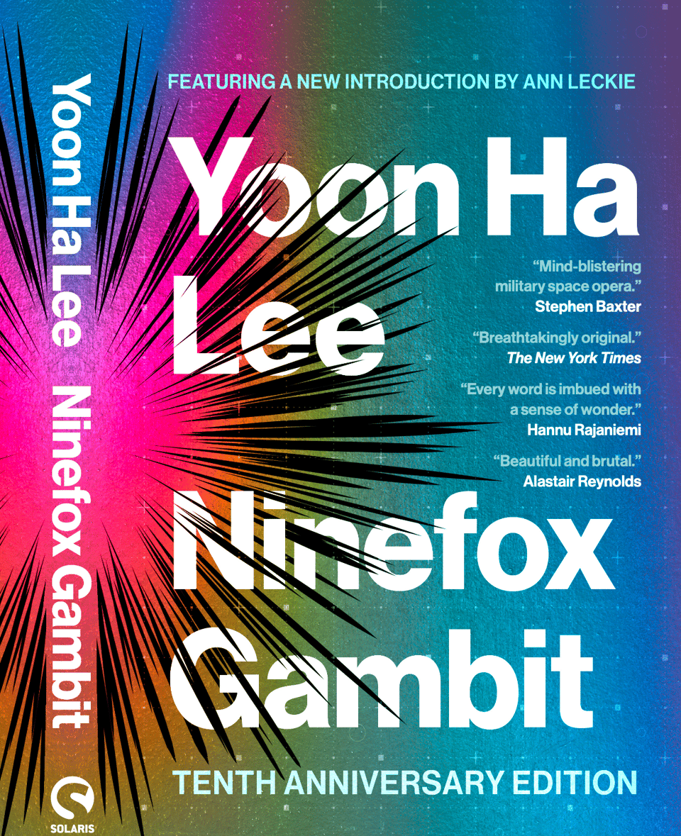 preview of the cover of the 10th anniversary edition of Ninefox Gambit